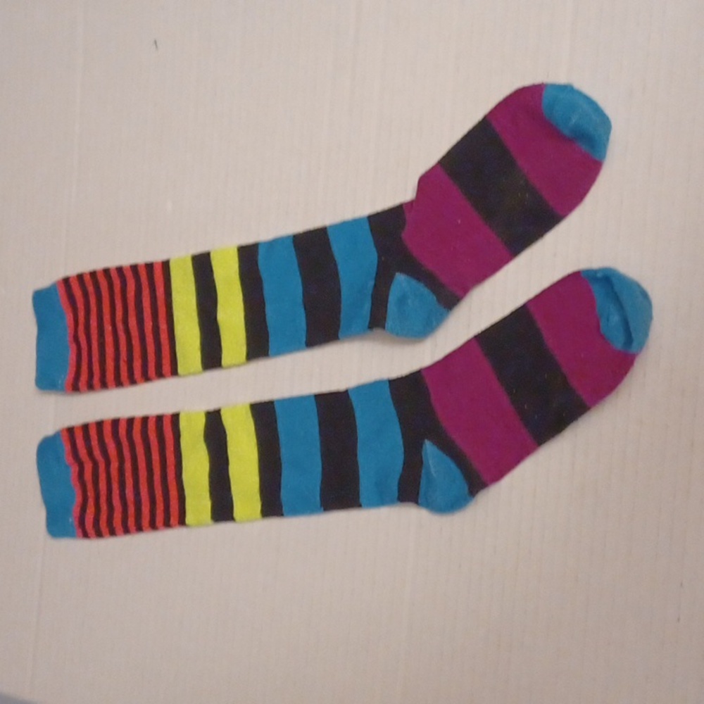 $4 Add-on New Long Striped Socks - Kid Size (1 Pair)